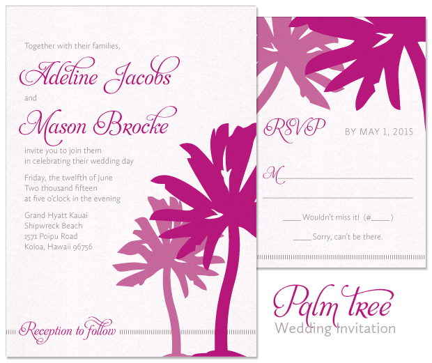 Palm Tree Wedding Invitation