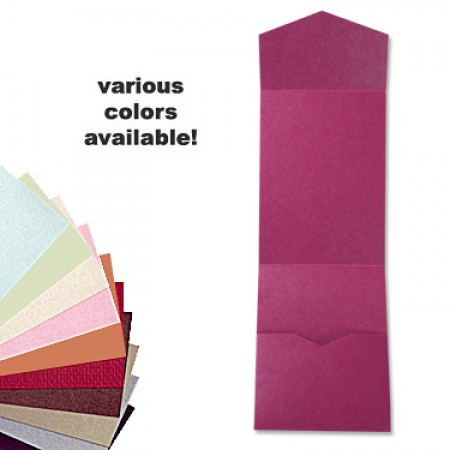 5 x 7 V-Flap Folio Pocket, Various Colors