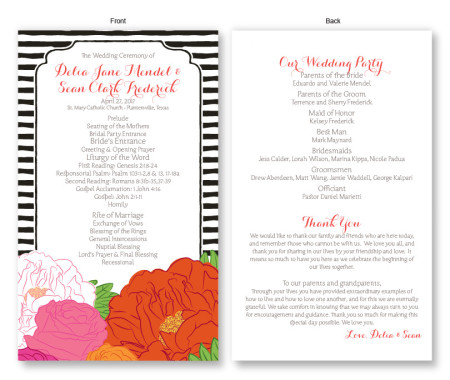 Bouquet Wedding Program 