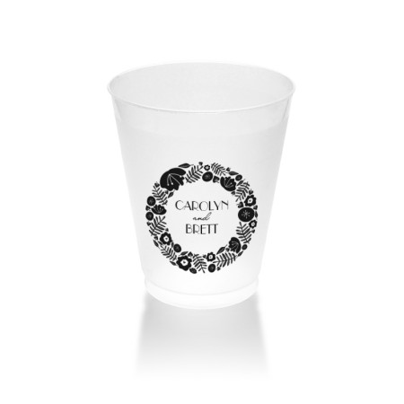 Blossoms 10 Ounce Plastic Frosted Tumbler