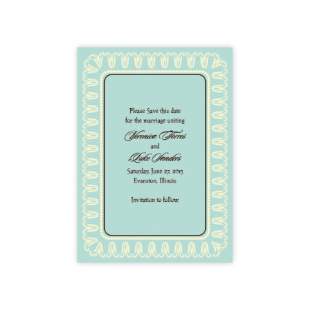 Blooming Border Save The Date Cards