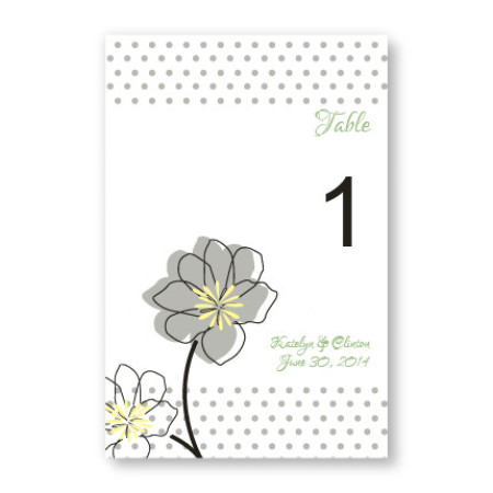 Floral Banner Table Cards