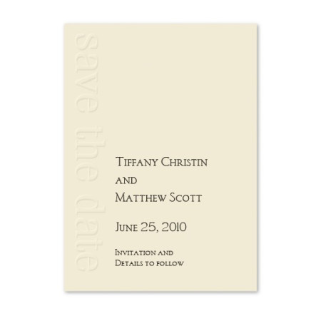 Embossed Save The Date Cards