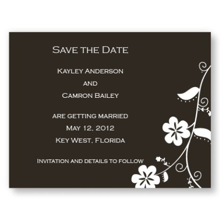Hibiscus Save The Date Cards