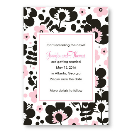 Flower Garden Save The Date Cards
