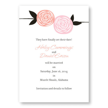Radiant Roses Save The Date Cards