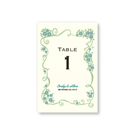 Dazzling Vine Table Cards