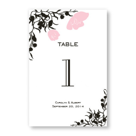Romantic Petals Table Cards