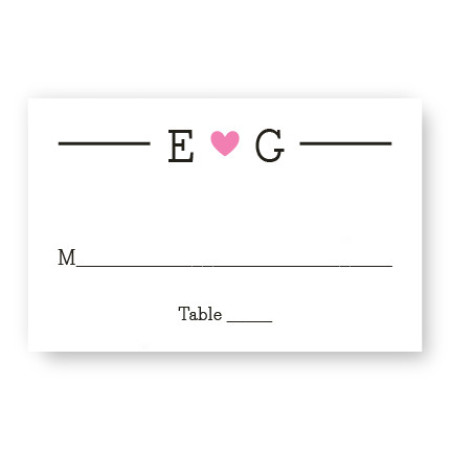 Simple Heart Seating Cards