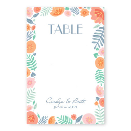 Blossoms Table Cards