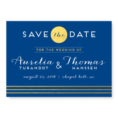 Moonlight Foil Save The Date Cards