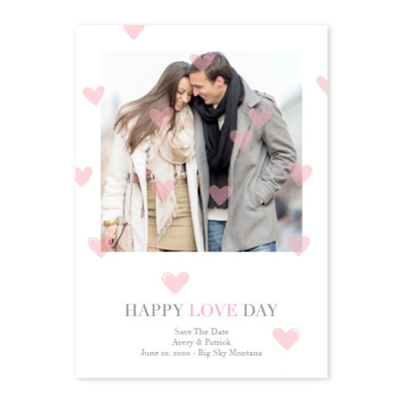 Oh My Heart Photo Save The Date Cards - Pink