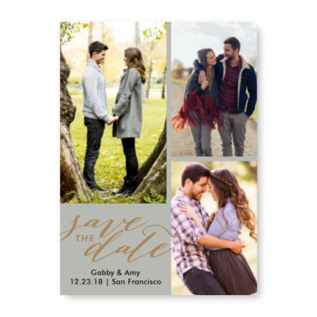 Romantic Collage Photo Save The Date Cards