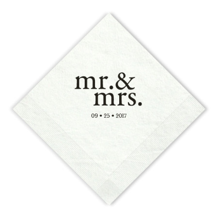 Mr. & Mrs. Beverage Napkins