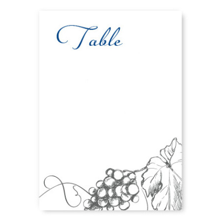 Vineyard Table Cards
