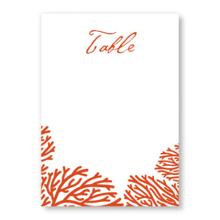 Coral Table Cards