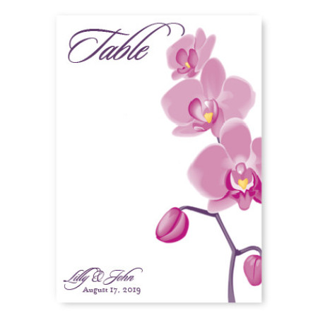 Tropical Orchid Table Cards