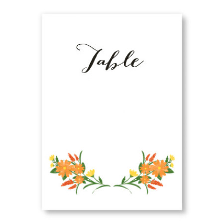 Floral Monogram Table Cards