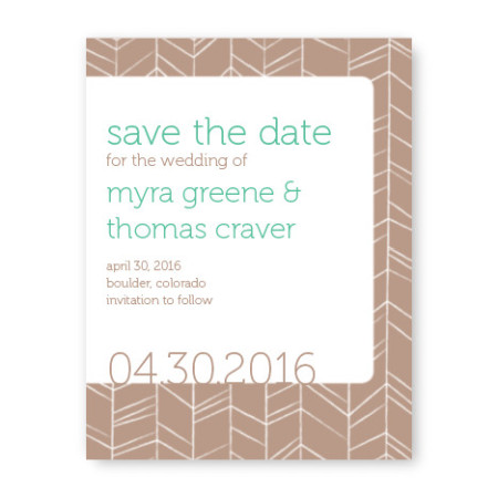 Modern Feather Save The Date Cards