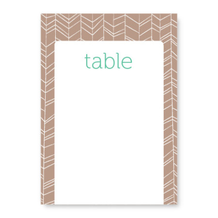 Modern Feather Table Cards