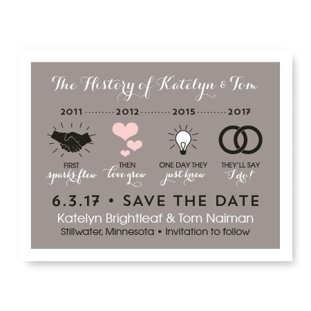 Timeline Save The Date Cards