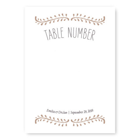 Vine Table Cards