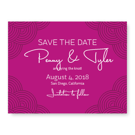 Scallop Save The Date Cards