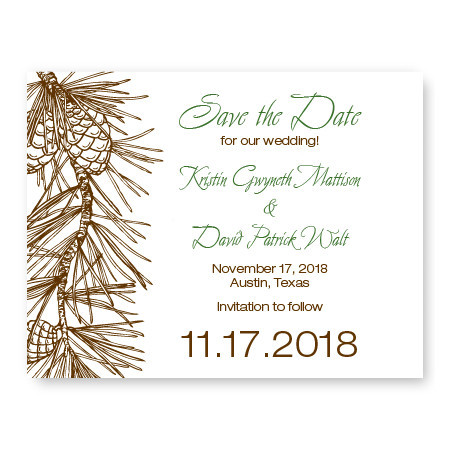 Pine Save The Date Cards