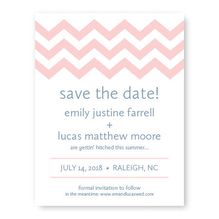 Chevron Save The Date Cards