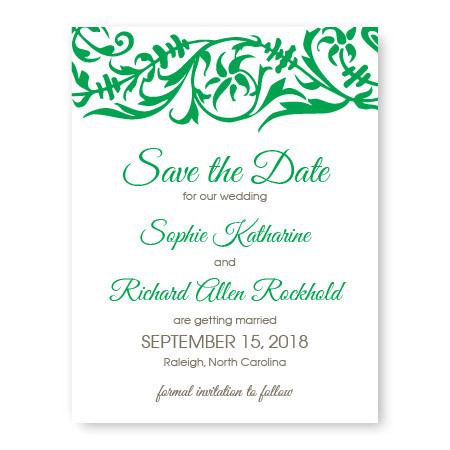 Damask Save The Date Cards