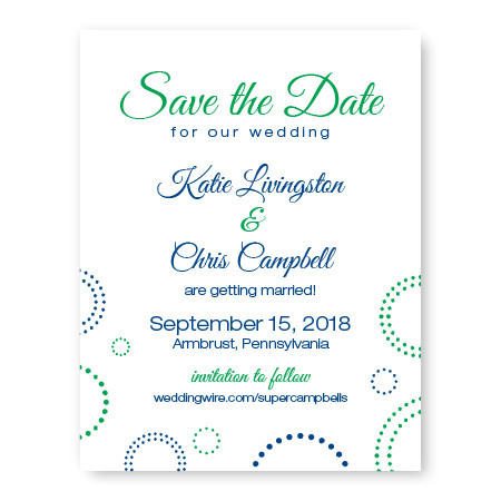 Circles and Dots Save The Date Cards