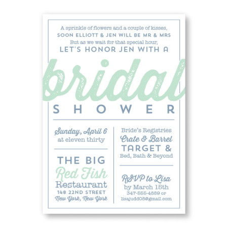 Poster Bridal Shower Invitations
