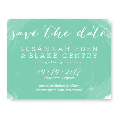 Watercolor Swirl Save The Date Cards