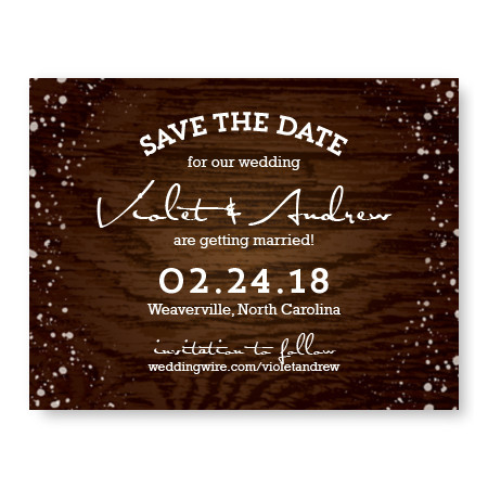 Cozy Cabin Save The Date Cards