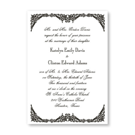 Elegantly Edged Wedding Invitations