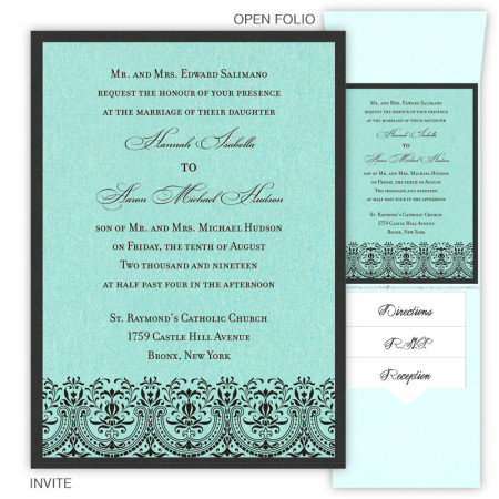 Victoria Folio Pocket Wedding Invitations