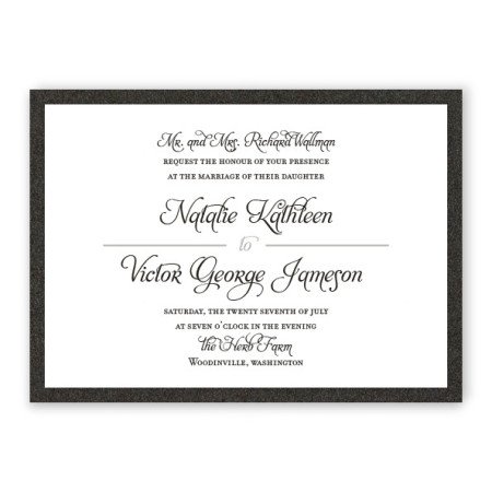 Gretchen 2-Layer Thermography Wedding Invitations
