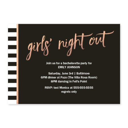 Girls Night Out Bachelorette Invitations