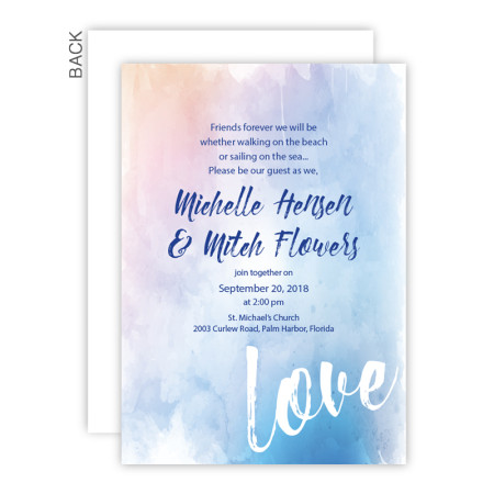 Watercolor Love Wedding Invitations