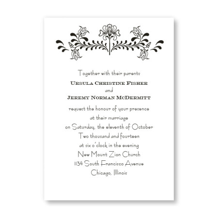 Delicate Touch Flower Wedding Invitations