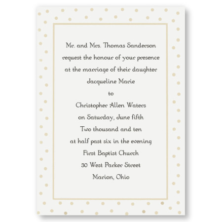 Dotted Elegance Classic Wedding Invitations