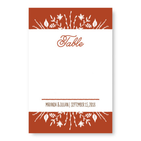 Fall Flora Table Cards