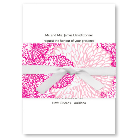 Flourishing Blooms Pink Wedding Invitations