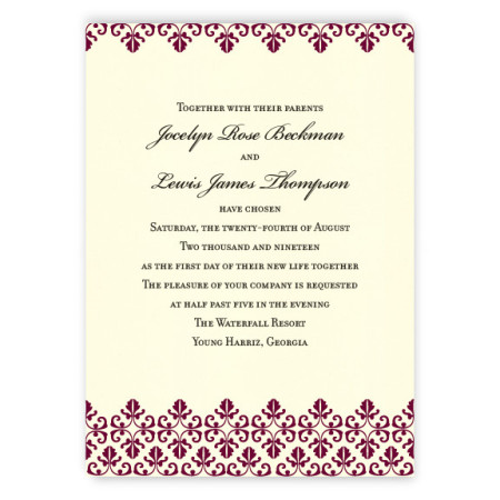 Jocelyn Thermography Wedding Invitations