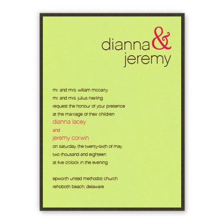Kelsey 2-Layer Thermography Wedding Invitations