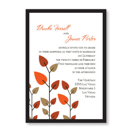 Leaves of Love Fall Wedding Invitations