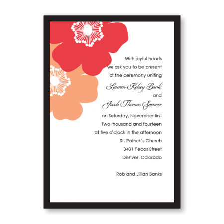Matchless Beauty Floral Wedding Invitations