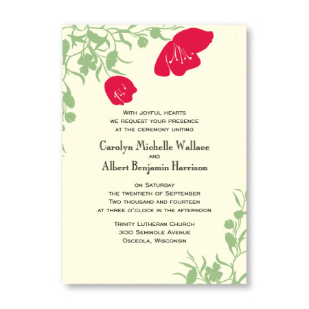 Romantic Flower Petals Wedding Invitations