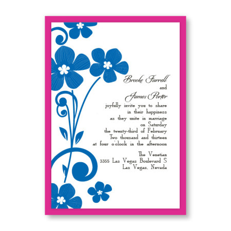 Serenity Flowers Wedding Invitations