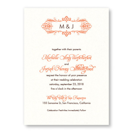 Shannon Monogram Wedding Invitations
